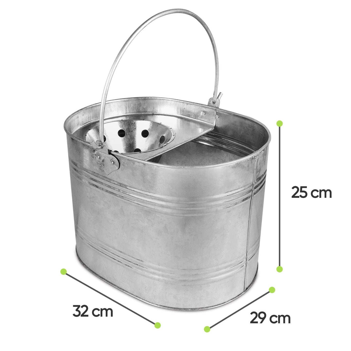 Heavy-Duty Metal Mop Bucket For Efficient Cleaning