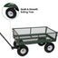 ASAB Heavy Duty Trolley Mesh Wagon with Black Tarpaulin - GREEN