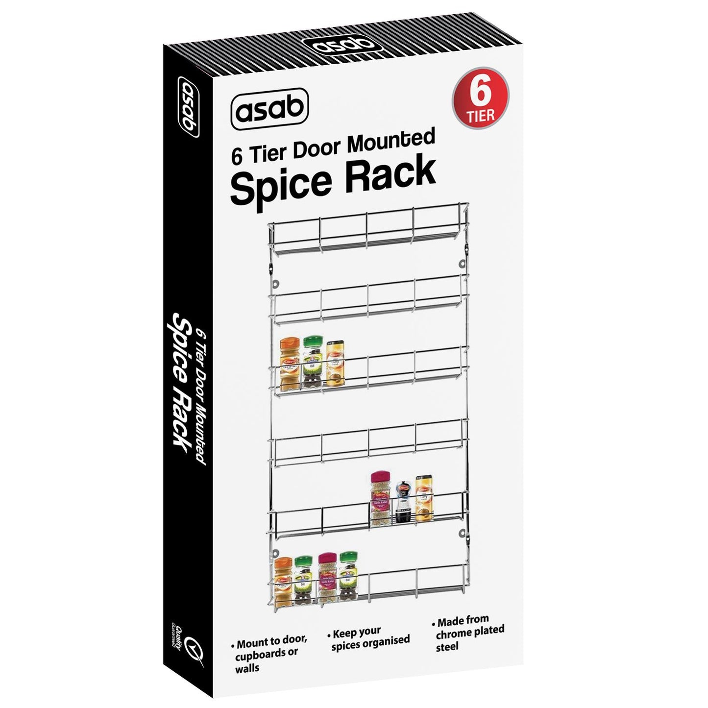 Spice Storage Organizer, Kitchen Rack Shelf, Jar Holder