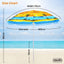6Ft Beach Brolly Garden Patio Umbrella For Sun Protection