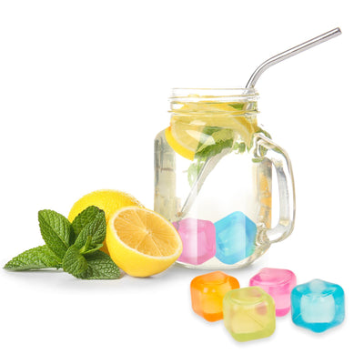Pack Of 60 Reusable Multi-Colored Ice Cubes