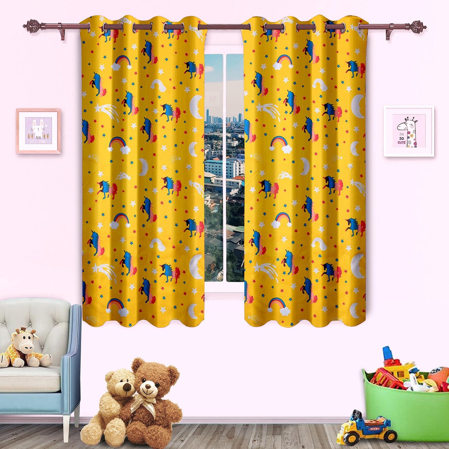 Stylish Kid's Blackout Curtains with Glow in the Dark Feature