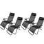 Set Of 4 Zero Gravity Reclining Chairs - Black