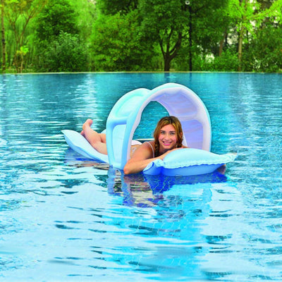 Enjoy Pool Time with Sun Protector Canopy Float Mat