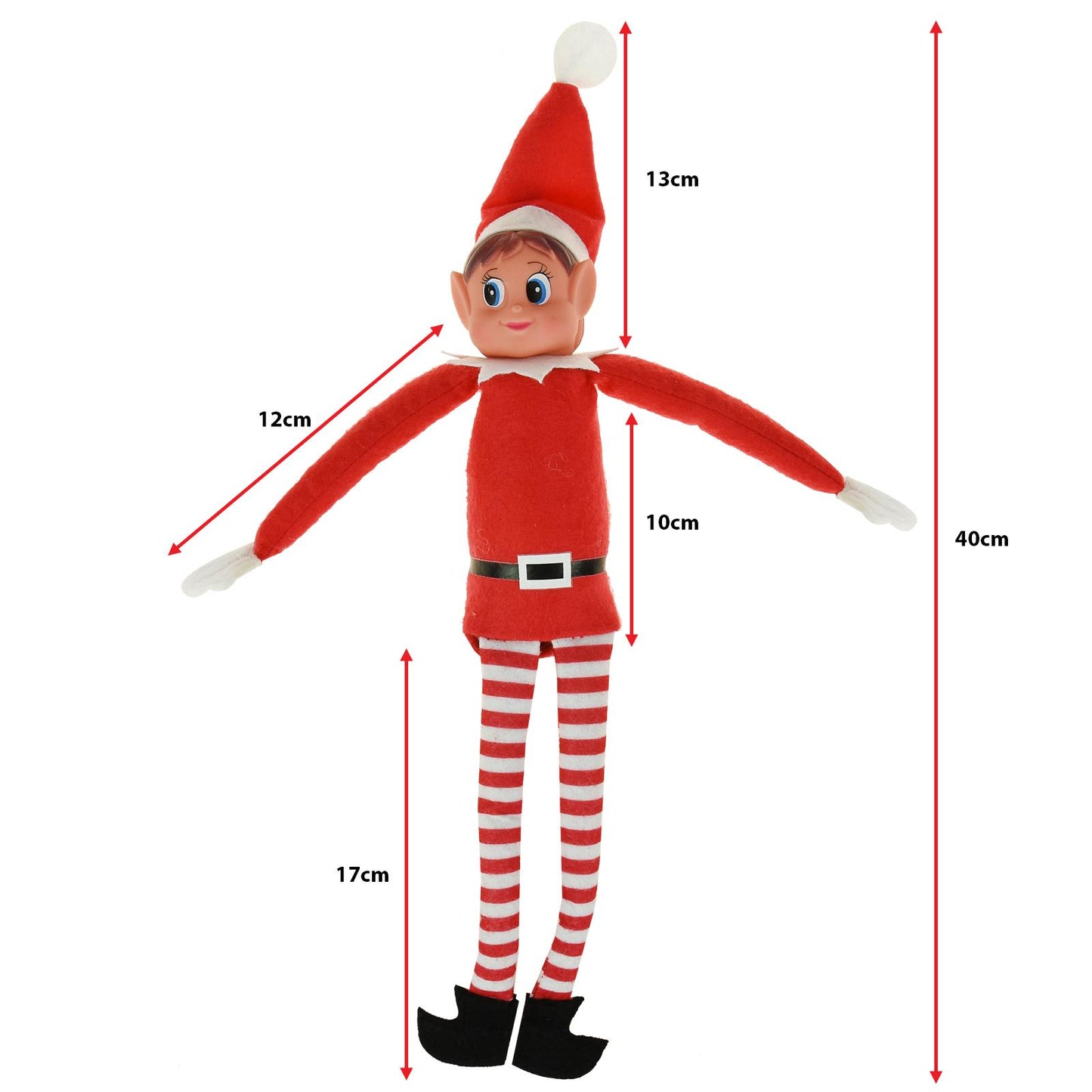 Novelty Plush Dolls Toy Xmas Elf Two-Pack Of Playful Christmas Elf Figurines