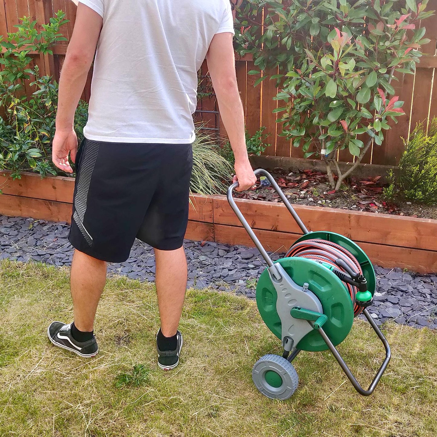 Water Your Plants Easily with a Garden Hose Trolleys and Soaker Hose Set
