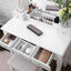 Modern White Dressing Table With Mirror And Drawers