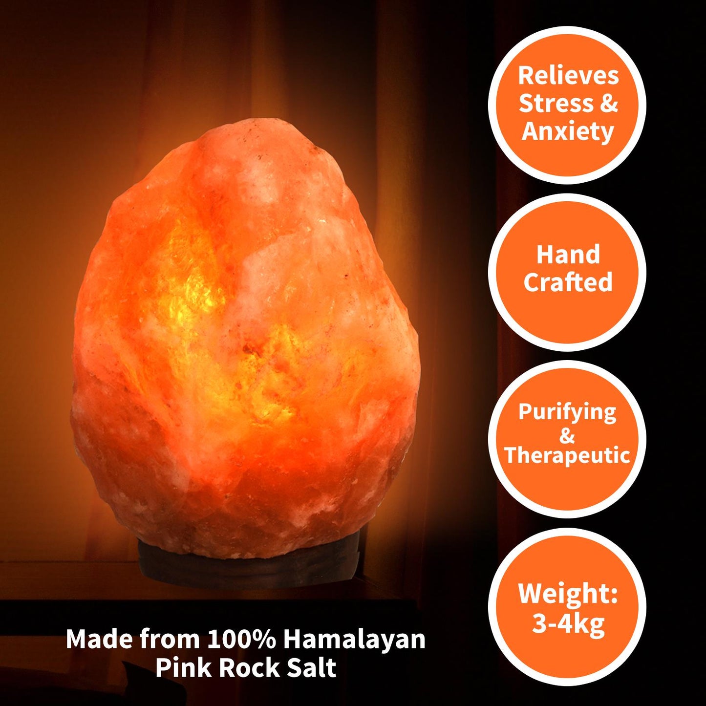 Natural Hand Carved Pink Himalayan Salt Lamp