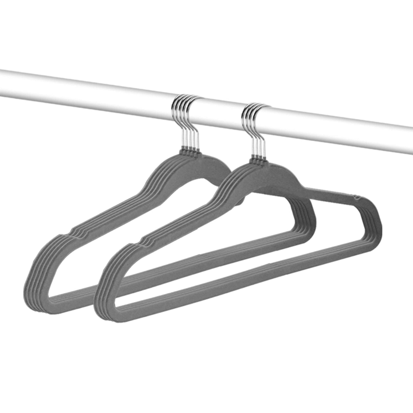 10-Pack Grey Velvet Hangers for Children's Clothes