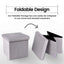Foldable Ottoman Storage Box Step Stool