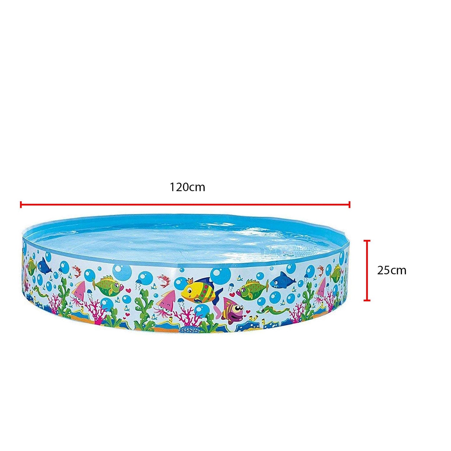120 x 25cm Rigid Wall Paddling Pool for Summer Fun
