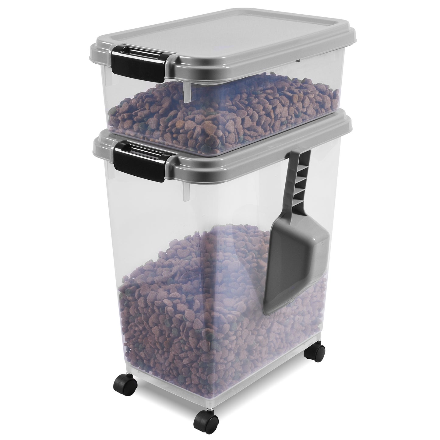Airtight Pet Food Container With Measuring Scoop And Easy Pour Spout