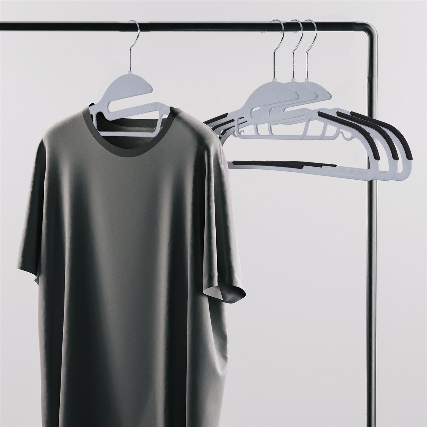 Pack of 10 Non-Slip Plastic Hangers, Slip-Resistant Clothes Hangers, Closet Organizers
