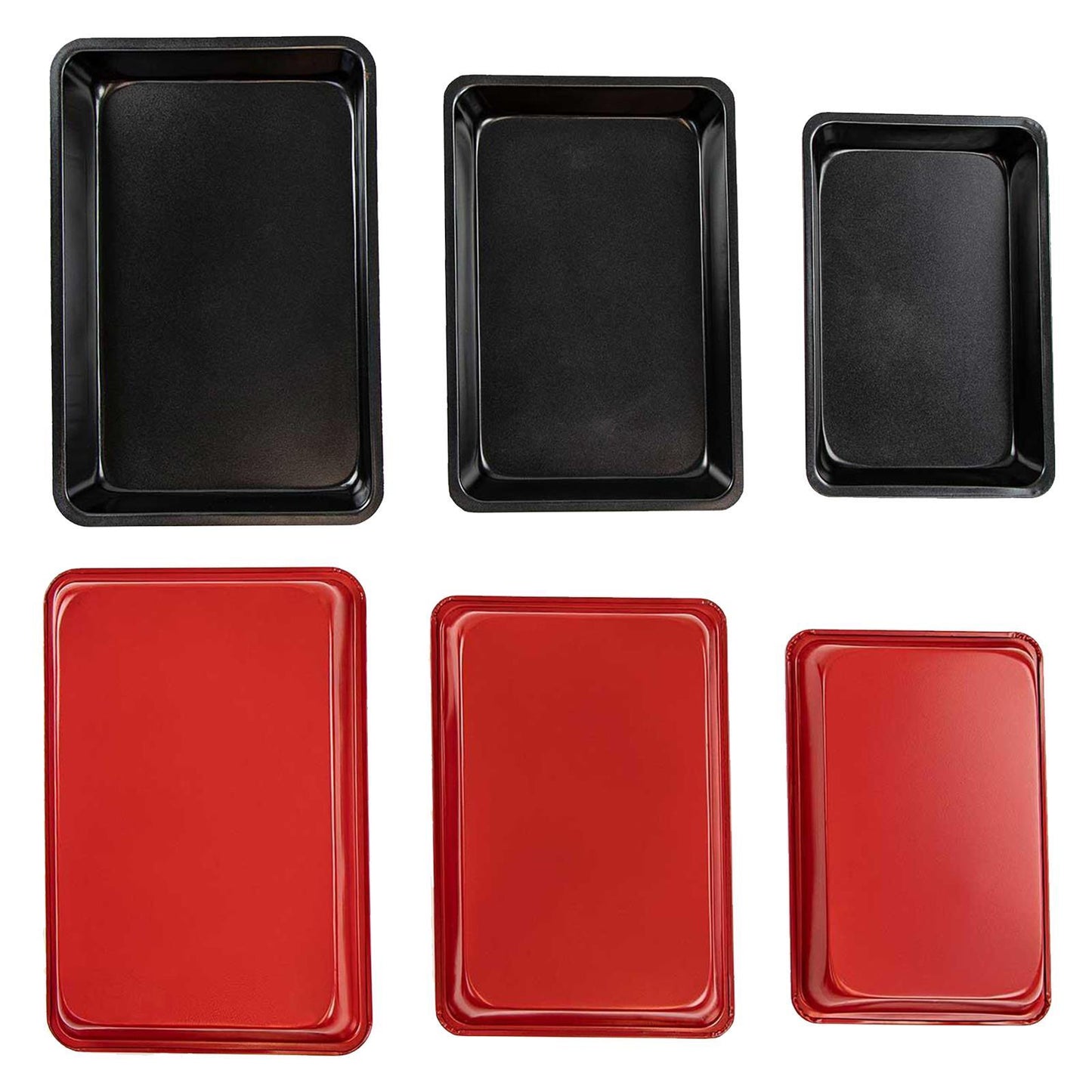 Oven-Safe Cooking Trays For Roasting And Baking With A Non-Stick Coating