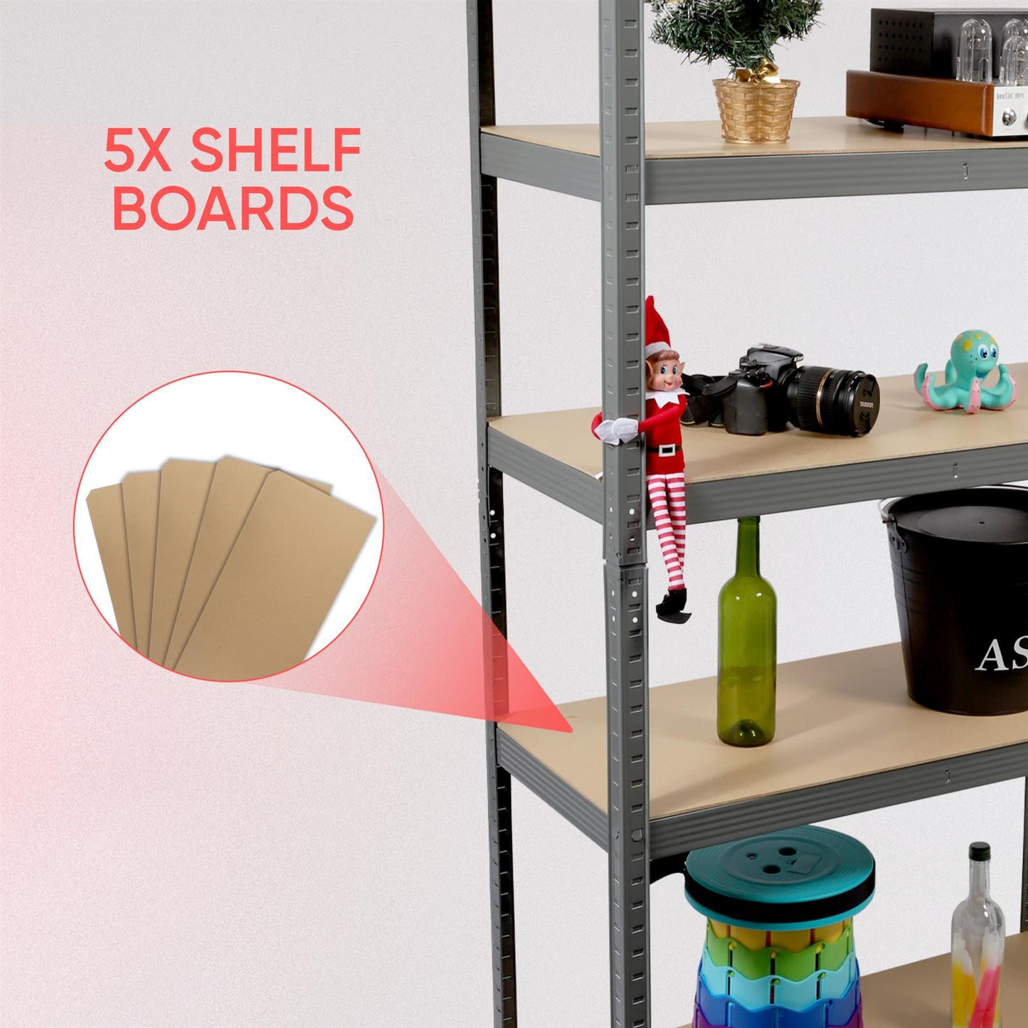 Organize your space with the 5 Tier Metal Shelving Unit