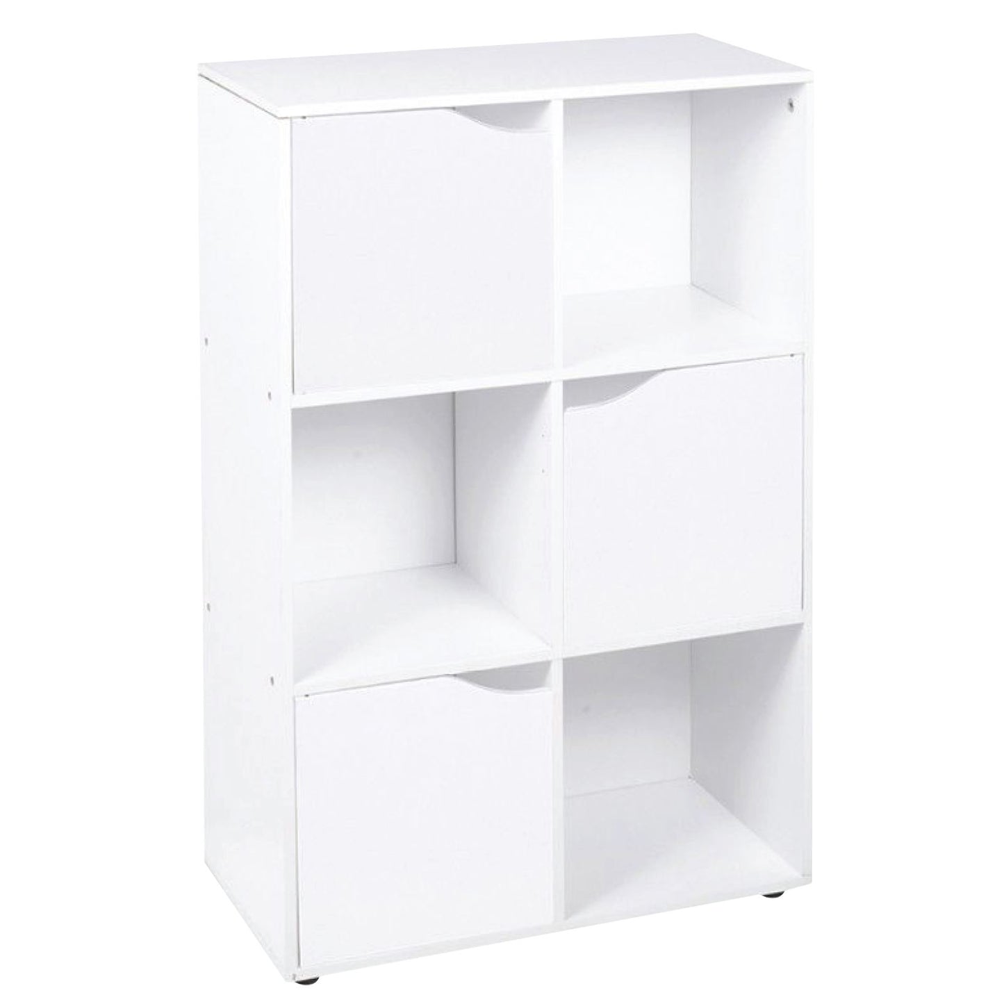 Store your belongings in style with the 6 Cube 3 Door Storage Unit