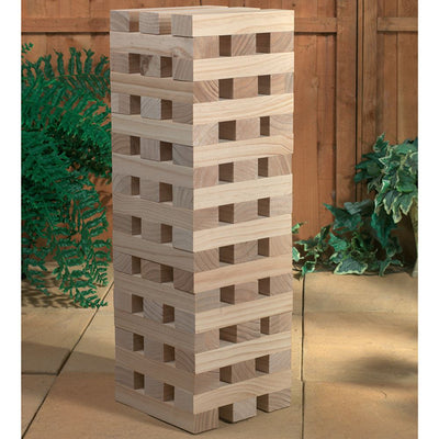 Giant Wooden Tower Tumble Garden Game For Adult Family Parties Indoor/Outdoor