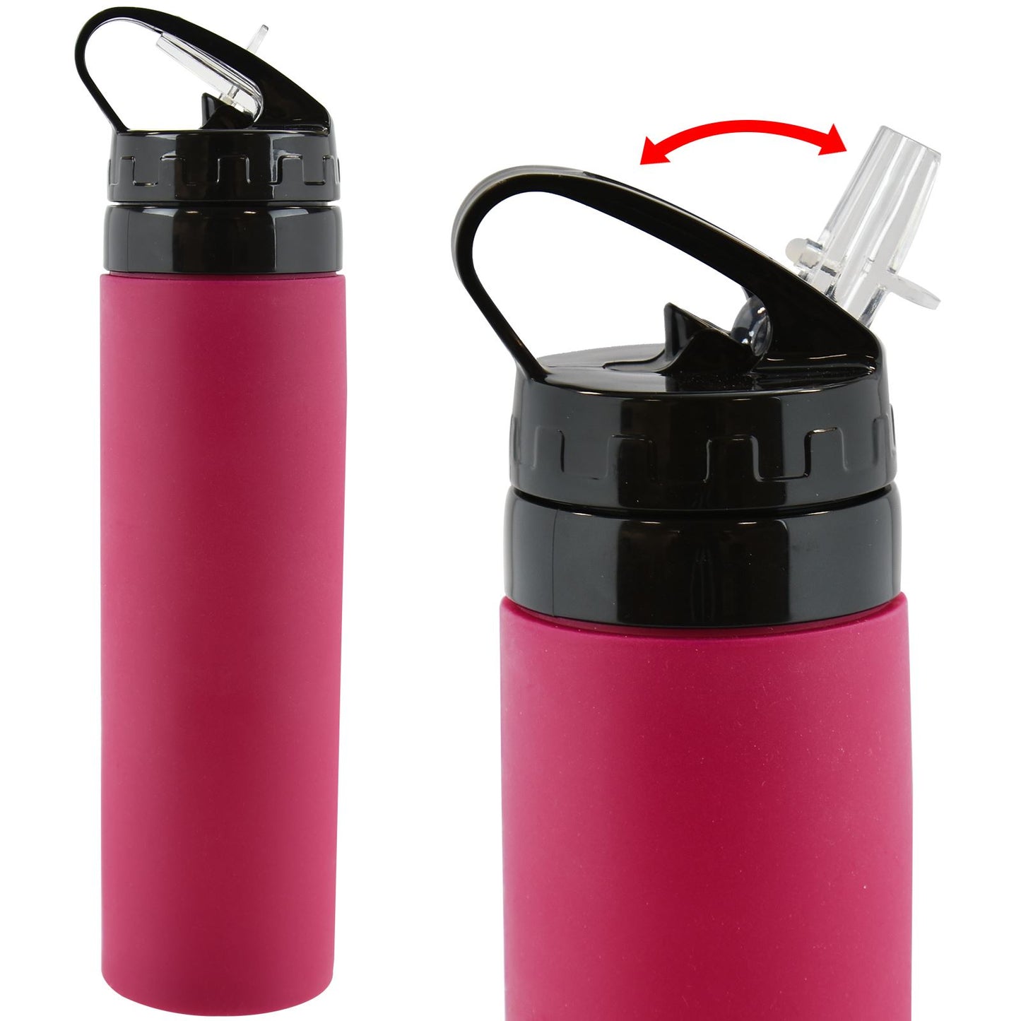 Flexible Water Bottle, Squeezable Silicone Flask