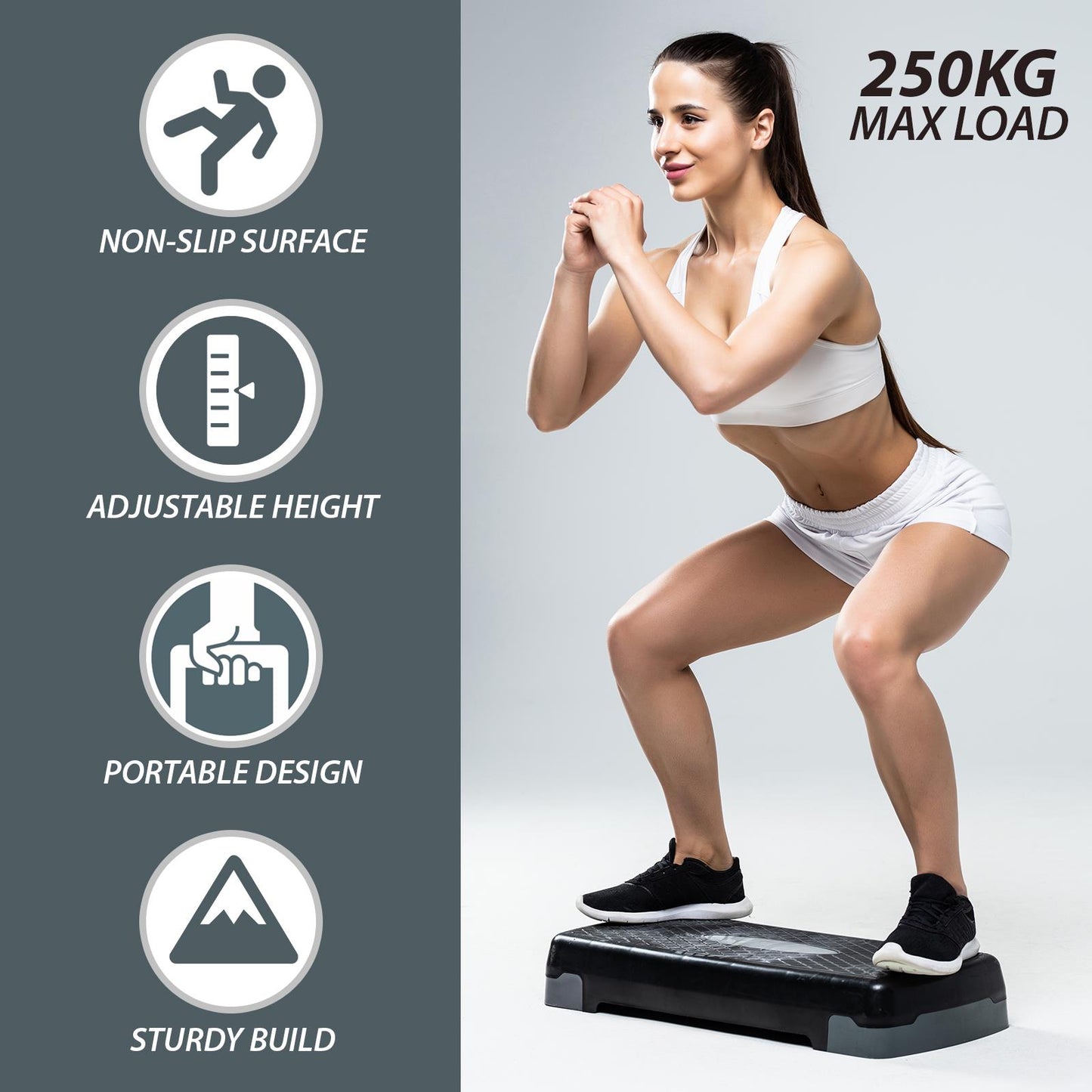 Adjustable Aerobic Stepper For Home Workouts