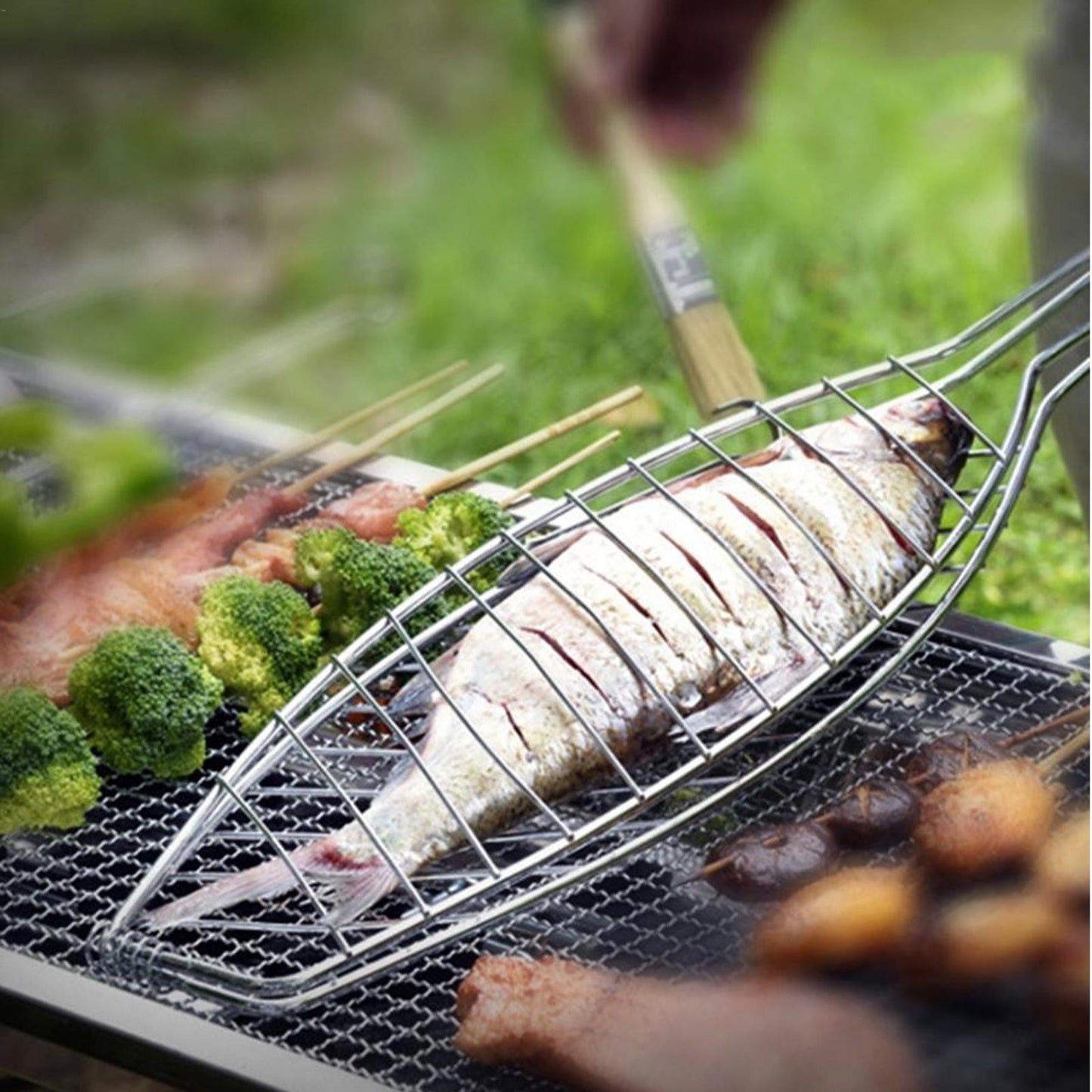 Stainless Steel Bbq Fish Grilling Basket