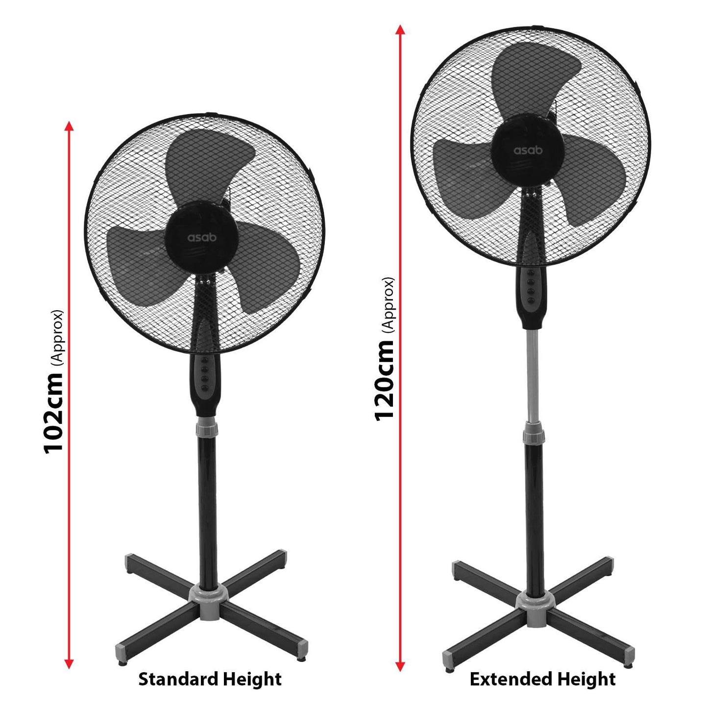 16 Inch Electric Oscillating Pedestal Fan For Standing Floor With Cooling Feature