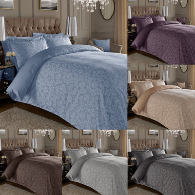 Sleep in Style with a Floral Jacquard Cotton Rich Duvet Set
