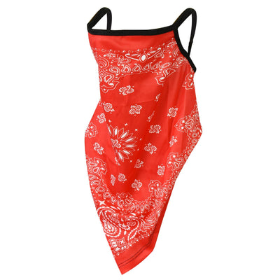 Red Paisley Face Scarf