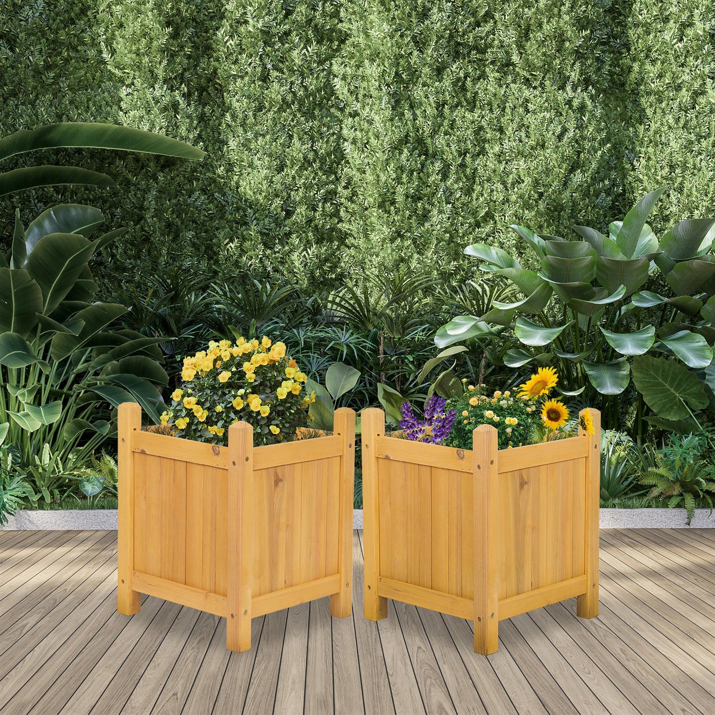 Wooden Garden Flower Planter