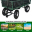 ASAB Heavy Duty Trolley Mesh Wagon with Black Tarpaulin - GREEN