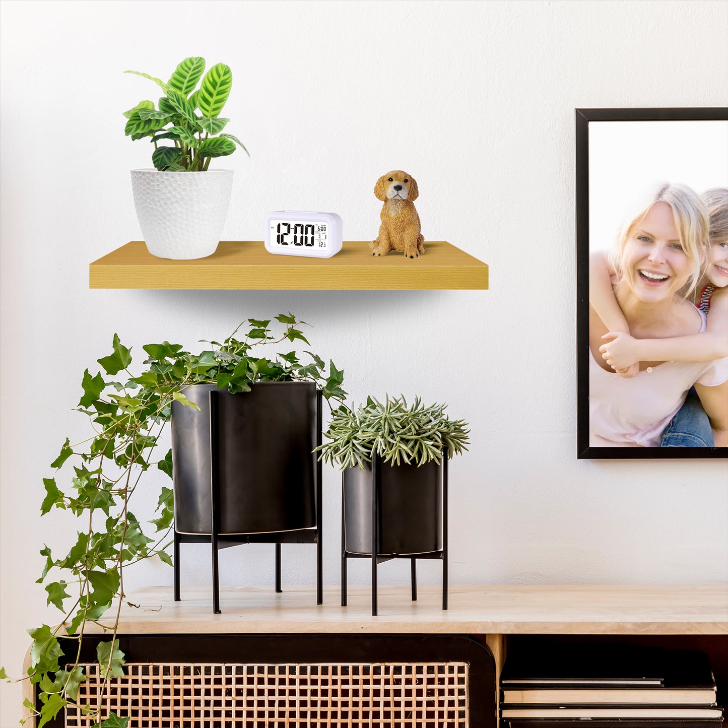 Add Style and Functionality with Floating Wooden Shelves