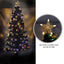 5Ft Fibre Optic Christmas Tree With Snow Tipped Branches And Metal Stand