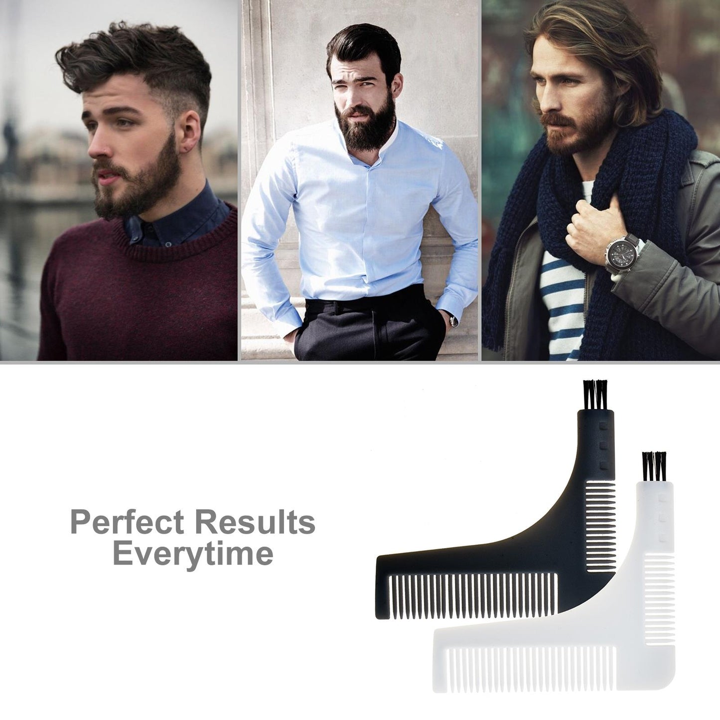 Beard Grooming Template for Symmetrical Styling