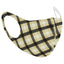 Checkered Face Mask In Beige And Black