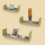 Set Of 3 Heavy Duty U-Shaped Shelf Brackets For Floating Wall Shelves