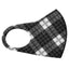 Checkered Face Mask In Grey And Black