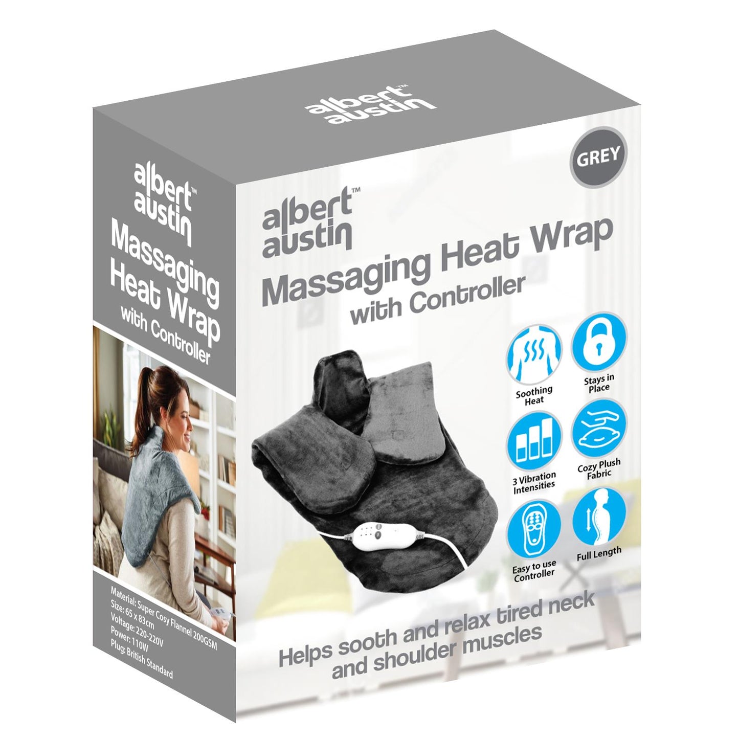 Heating Pad Wrap For Neck And Shoulder Back Pain Relief With An Auto-Off Feature