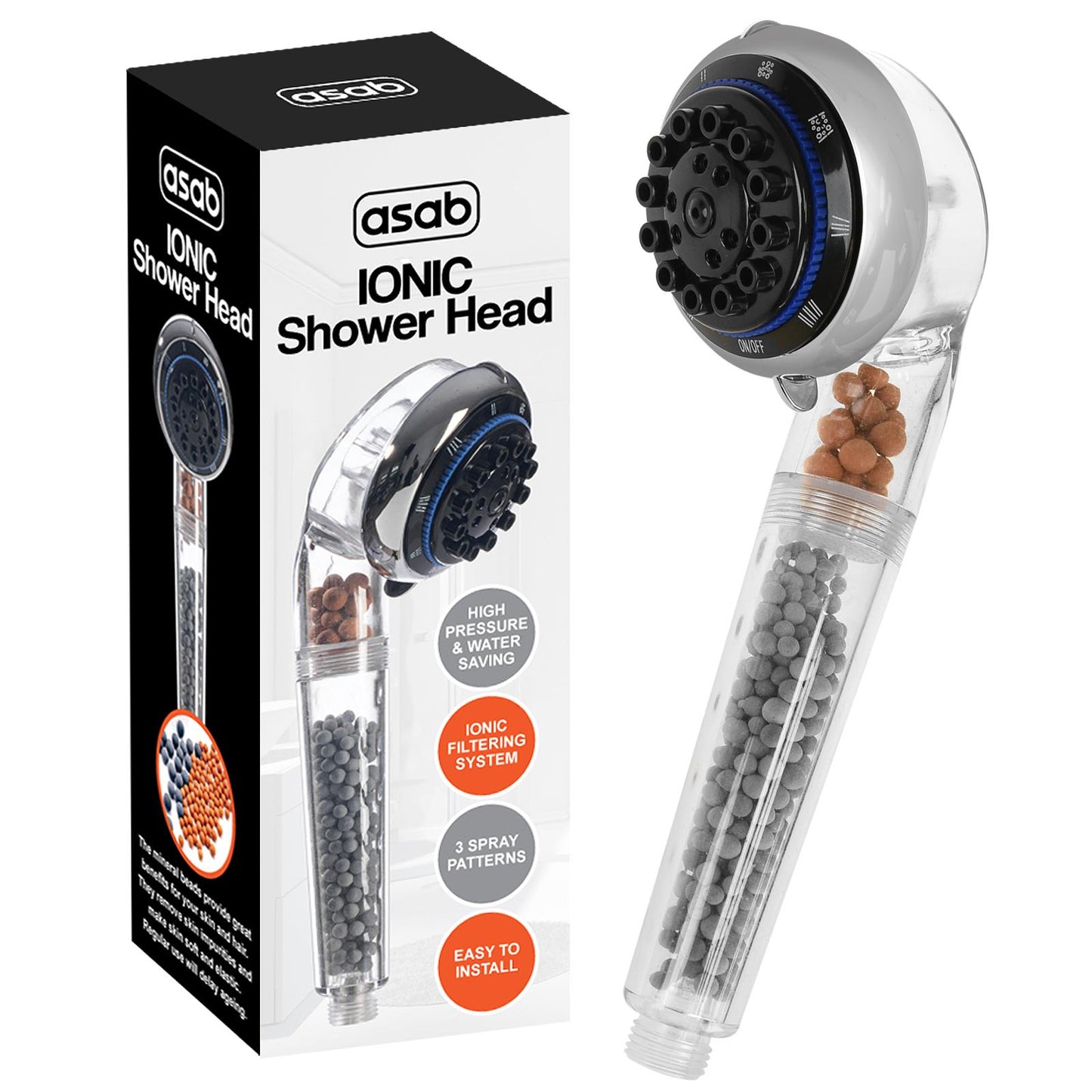 Showerhead With High Pressure And Ionic Filtration System