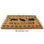 Spooky And Charming Doormat With Black Cat Silhouette And Welcome Message