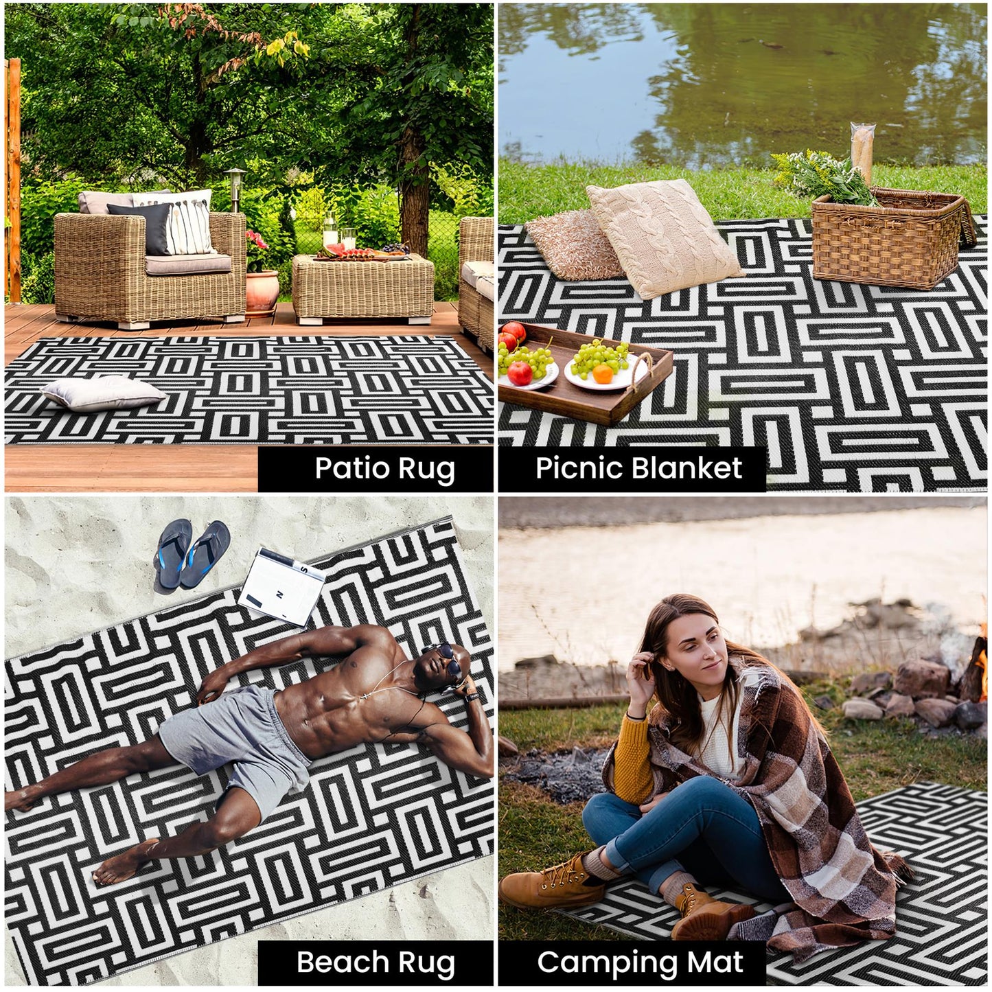 Transform Your Outdoor Space with a Large-Sized Outdoor Rug