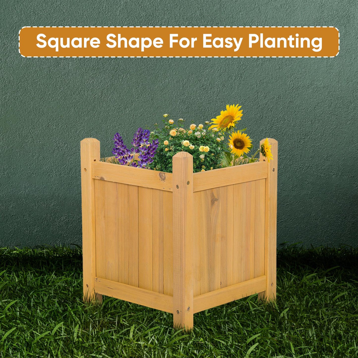 Wooden Garden Flower Planter