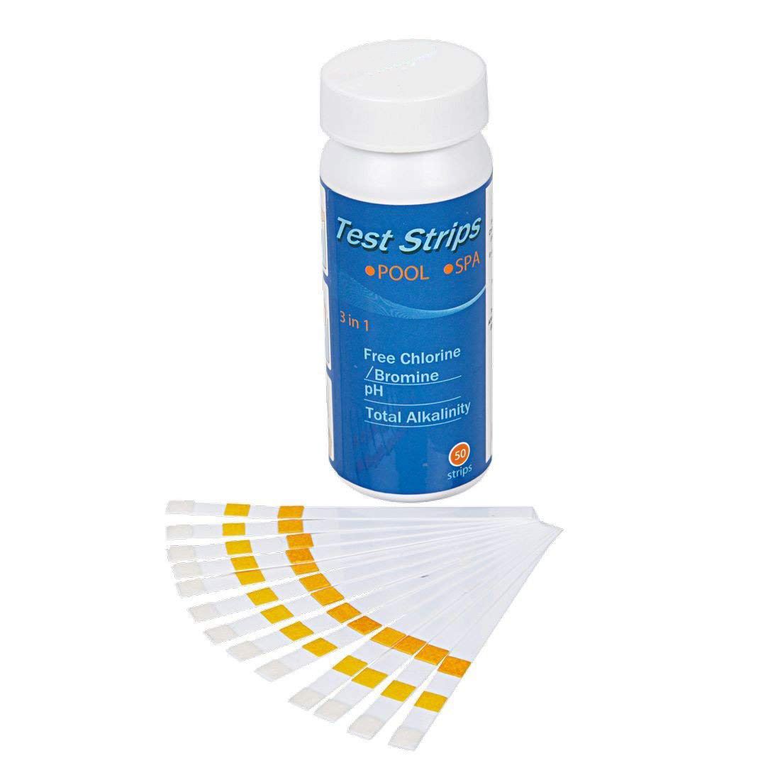 50Pk Test Strips For Measuring Ph Chlorine And Alkalinity