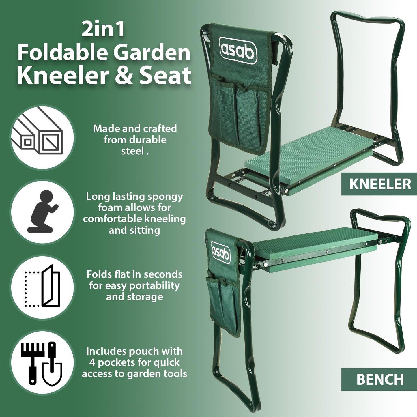 Comfortable And Portable Folding Knee Foam Pad For Gardening And Diy