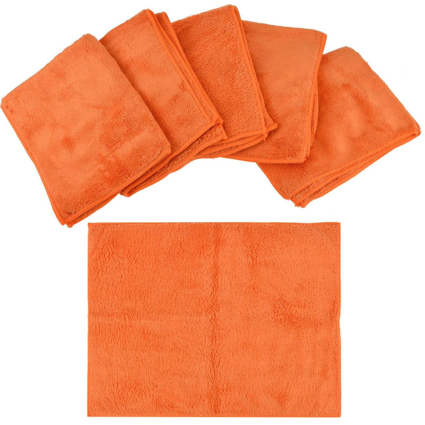Pack Of 5 Soft Microfiber Cleaning Towels For Vehicles And Boats