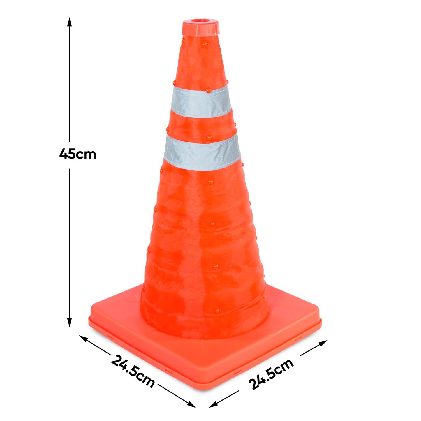 Pop Up Portable High Visibility 18" Safety Cone Emergency Football Traffic