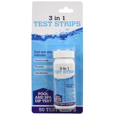 Water Test Strips For Pools And Spas 3-Way Test Strips Chlorine Test Strips