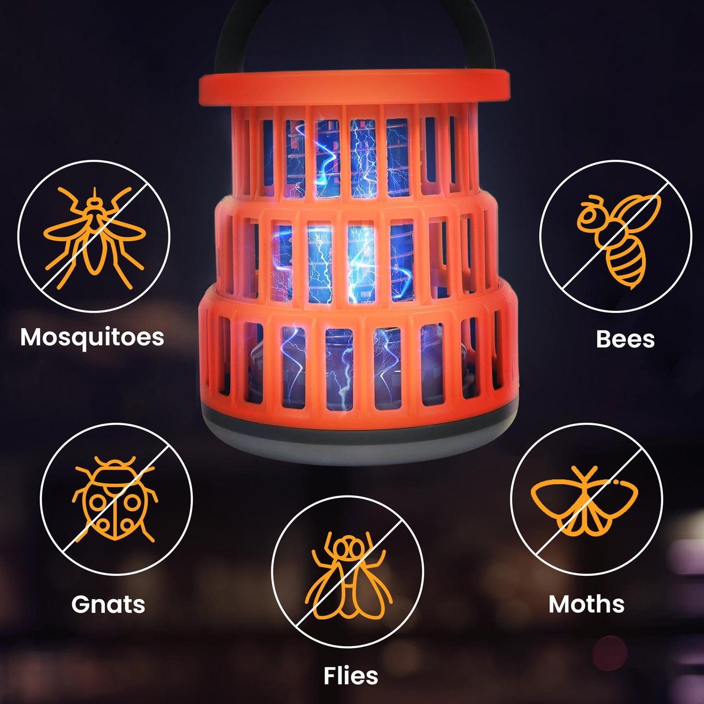 Rechargeable Collapsible Bug Zapper With Led Light