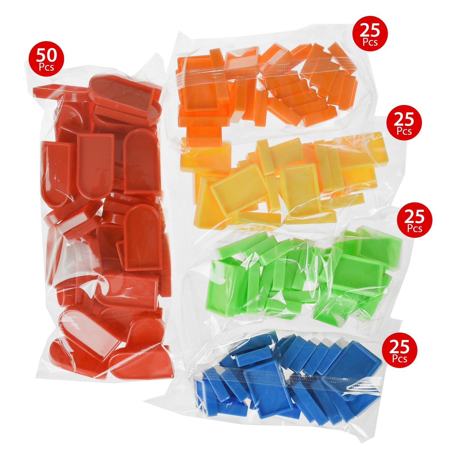Fun And Educational Set Of Colourful Plastic Domino Blocks