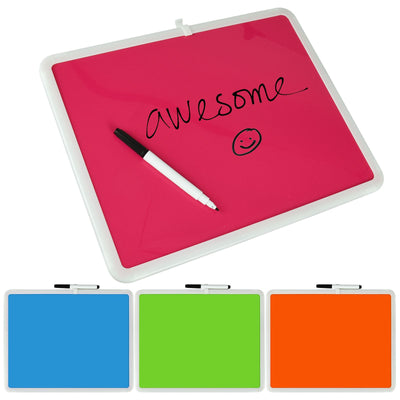 Neon Dry Erase Board, Wipe-Clean Message Board, Includes Marker Pen