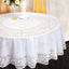 Embossed Vinyl Table Cover, Lace Look Tablecloth