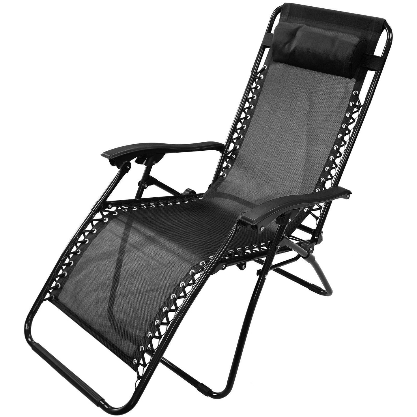 Set Of 4 Zero Gravity Reclining Chairs - Black
